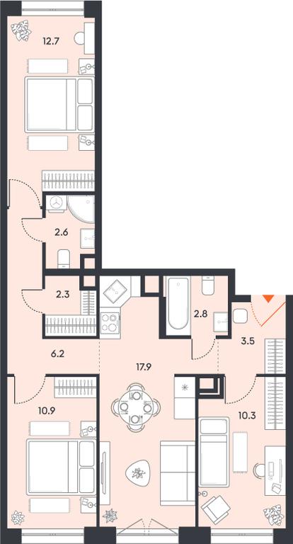 3-BD Apartment Sale, 69.2 sq. m. at balance, Ryazansky Avenue, Moscow, Russia #1 3-BD Apartment Sale, 69.2 sq. m. at balance, Ryazansky Avenue, Moscow, Russia #1