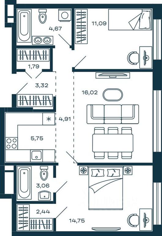 1-BD Apartment Sale, 67.8 sq. m. at M-5, Tsentralnaya ulitsa, Krasnogorsk, Moscow Region, Russia #1 1-BD Apartment Sale, 67.8 sq. m. at M-5, Tsentralnaya ulitsa, Krasnogorsk, Moscow Region, Russia #1