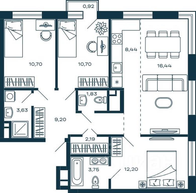 2-BD Apartment Sale, 79.36 sq. m. at M-5, Tsentralnaya ulitsa, Krasnogorsk, Moscow Region, Russia #1 2-BD Apartment Sale, 79.36 sq. m. at M-5, Tsentralnaya ulitsa, Krasnogorsk, Moscow Region, Russia #1