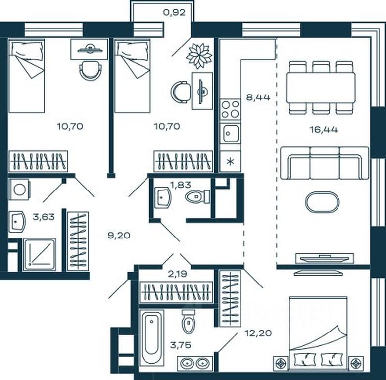 2-BD Apartment Sale, 79.36 sq. m. at M-5, Tsentralnaya ulitsa, Krasnogorsk, Moscow Region, Russia #1 2-BD Apartment Sale, 79.36 sq. m. at M-5, Tsentralnaya ulitsa, Krasnogorsk, Moscow Region, Russia #1