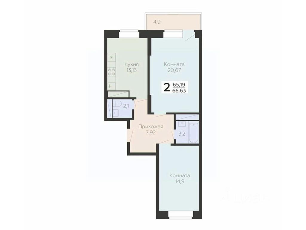 1-BD Apartment Sale, 66.63 sq. m. at Art-kvartal Onegin, Sadovaya Street, 3к1, Krasnaya Gorka Microdistrict, Podolsk, Moscow Region, Russia #1 1-BD Apartment Sale, 66.63 sq. m. at Art-kvartal Onegin, Sadovaya Street, 3к1, Krasnaya Gorka Microdistrict, Podolsk, Moscow Region, Russia #1