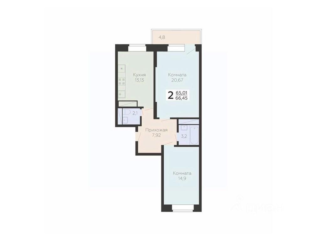 1-BD Apartment Sale, 66.45 sq. m. at Art-kvartal Onegin, Sadovaya Street, 3к1, Krasnaya Gorka Microdistrict, Podolsk, Moscow Region, Russia #1 1-BD Apartment Sale, 66.45 sq. m. at Art-kvartal Onegin, Sadovaya Street, 3к1, Krasnaya Gorka Microdistrict, Podolsk, Moscow Region, Russia #1