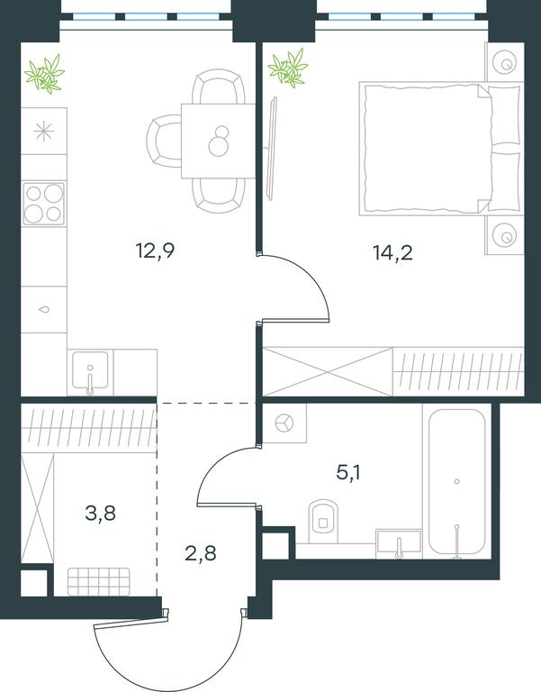 Продажа квартиры, 38,8 м² в ЖК «Левел Южнопортовая (Level Южнопортовая)», Южнопортовая улица, 28Ас17, Москва, Россия #1 Продажа квартиры, 38,8 м² в ЖК «Левел Южнопортовая (Level Южнопортовая)», Южнопортовая улица, 28Ас17, Москва, Россия #1
