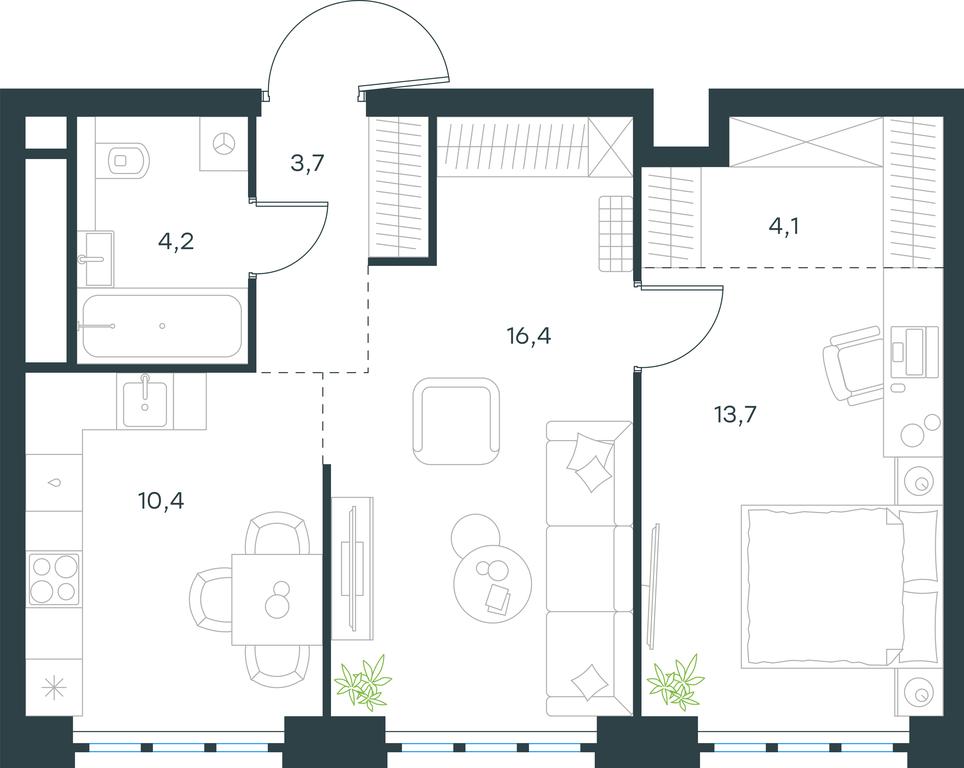 Продажа 1-комн. квартиры, 52,5 м² в ЖК «Левел Южнопортовая (Level Южнопортовая)», Южнопортовая улица, 28Ас17, Москва, Россия #1 Продажа 1-комн. квартиры, 52,5 м² в ЖК «Левел Южнопортовая (Level Южнопортовая)», Южнопортовая улица, 28Ас17, Москва, Россия #1
