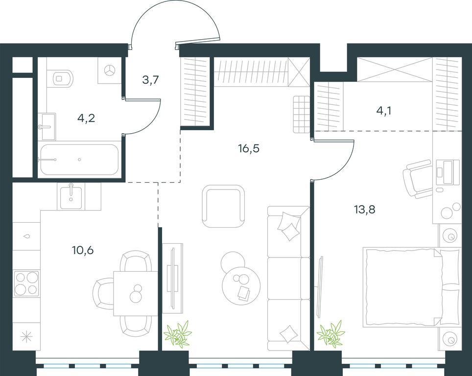 Продажа 1-комн. квартиры, 52,9 м² в ЖК «Левел Южнопортовая (Level Южнопортовая)», Южнопортовая улица, 28Ас17, Москва, Россия #1 Продажа 1-комн. квартиры, 52,9 м² в ЖК «Левел Южнопортовая (Level Южнопортовая)», Южнопортовая улица, 28Ас17, Москва, Россия #1