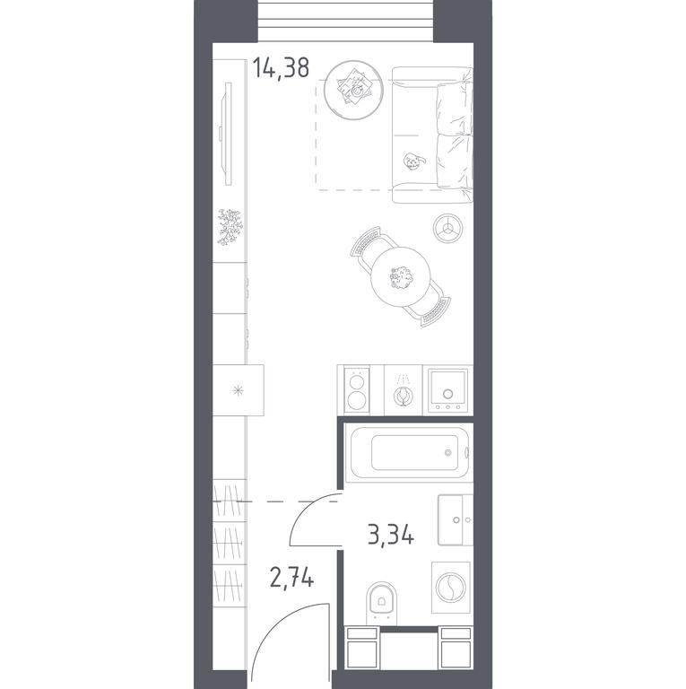Apartment Sale, 20.5 sq. m. at Perets, Pyatnitskoye Highway, 58, Moscow, Russia #1