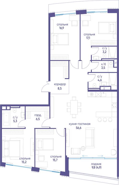 Продажа 4-комн. квартиры, 158 м² в ЖК «Остров», улица Нижние Мнёвники, 37Ас4, Москва, Россия #1 Продажа 4-комн. квартиры, 158 м² в ЖК «Остров», улица Нижние Мнёвники, 37Ас4, Москва, Россия #1