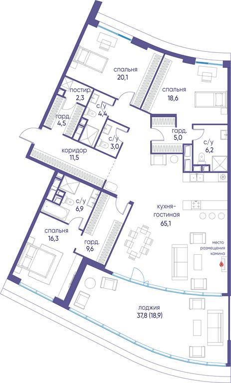 Продажа 3-комн. квартиры, 192,4 м² в ЖК «Остров», улица Нижние Мнёвники, 37Ас4, Москва, Россия #1 Продажа 3-комн. квартиры, 192,4 м² в ЖК «Остров», улица Нижние Мнёвники, 37Ас4, Москва, Россия #1