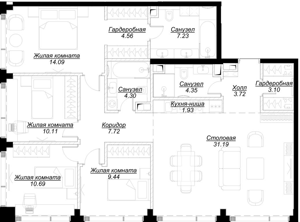 4-BD Apartment Sale, 114.17平方米 at Mod, 4th Maryinoy Roschi Street, 12с9, Moscow, Russia #1 4-BD Apartment Sale, 114.17平方米 at Mod, 4th Maryinoy Roschi Street, 12с9, Moscow, Russia #1