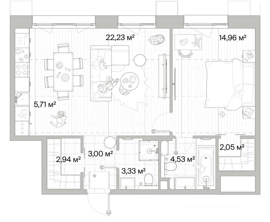1-BD Apartment Sale, 58.75 sq. m. at Mys, derevnya Likino, Odintsovskiy Urban District, Moscow Region, Russia #1 1-BD Apartment Sale, 58.75 sq. m. at Mys, derevnya Likino, Odintsovskiy Urban District, Moscow Region, Russia #1