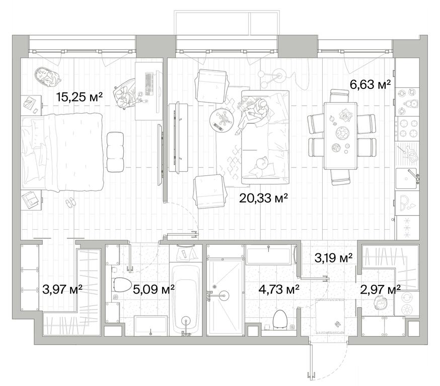 1-BD Apartment Sale, 62.16 sq. m. at Mys, derevnya Likino, Odintsovskiy Urban District, Moscow Region, Russia #1 1-BD Apartment Sale, 62.16 sq. m. at Mys, derevnya Likino, Odintsovskiy Urban District, Moscow Region, Russia #1