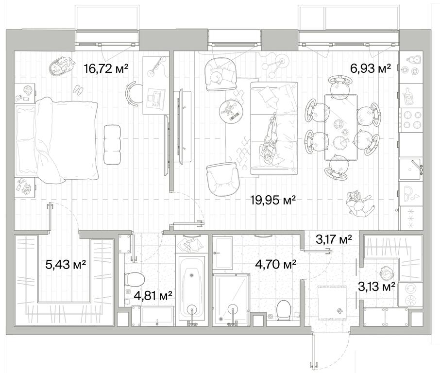 1-BD Apartment Sale, 64.84 sq. m. at Mys, derevnya Likino, Odintsovskiy Urban District, Moscow Region, Russia #1 1-BD Apartment Sale, 64.84 sq. m. at Mys, derevnya Likino, Odintsovskiy Urban District, Moscow Region, Russia #1