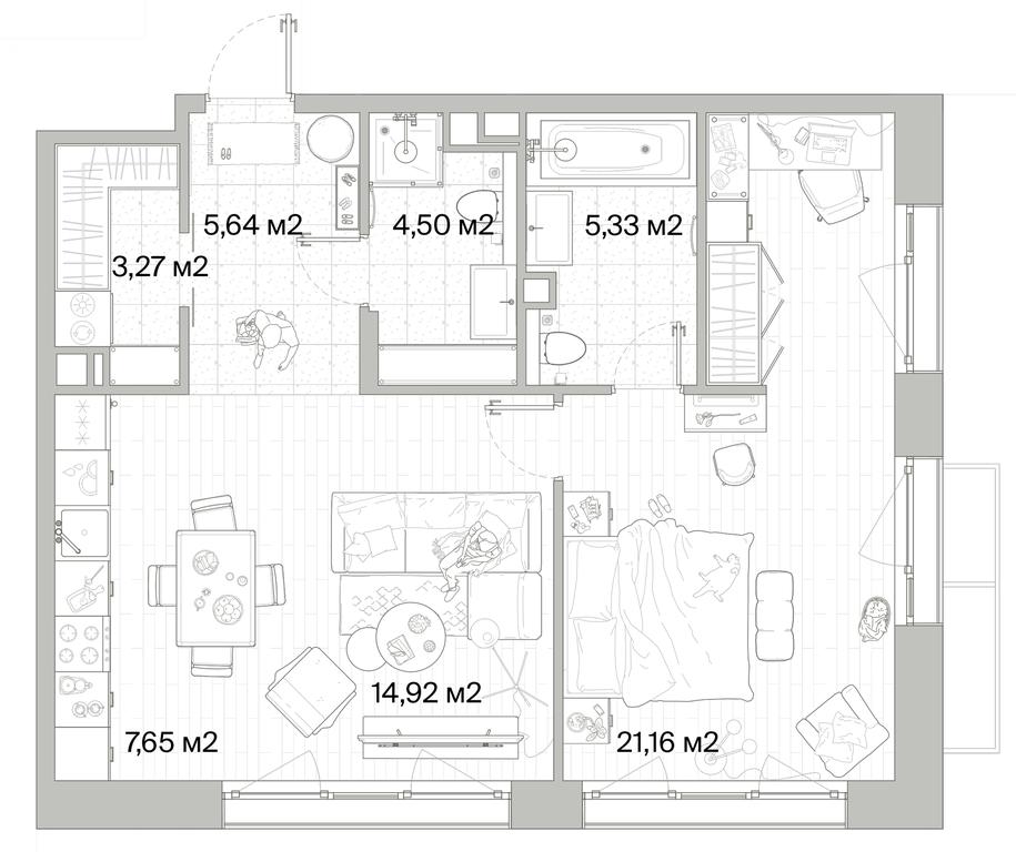 1-BD Apartment Sale, 62.47 sq. m. at Mys, derevnya Likino, Odintsovskiy Urban District, Moscow Region, Russia #1 1-BD Apartment Sale, 62.47 sq. m. at Mys, derevnya Likino, Odintsovskiy Urban District, Moscow Region, Russia #1