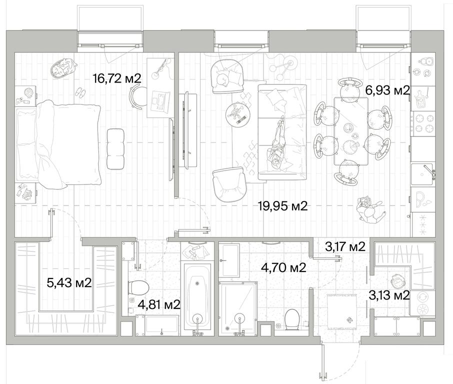 1-BD Apartment Sale, 64.84 sq. m. at Mys, derevnya Likino, Odintsovskiy Urban District, Moscow Region, Russia #1 1-BD Apartment Sale, 64.84 sq. m. at Mys, derevnya Likino, Odintsovskiy Urban District, Moscow Region, Russia #1