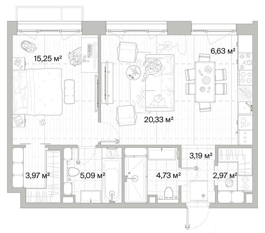 1-BD Apartment Sale, 62.16 sq. m. at Mys, derevnya Likino, Odintsovskiy Urban District, Moscow Region, Russia #1 1-BD Apartment Sale, 62.16 sq. m. at Mys, derevnya Likino, Odintsovskiy Urban District, Moscow Region, Russia #1