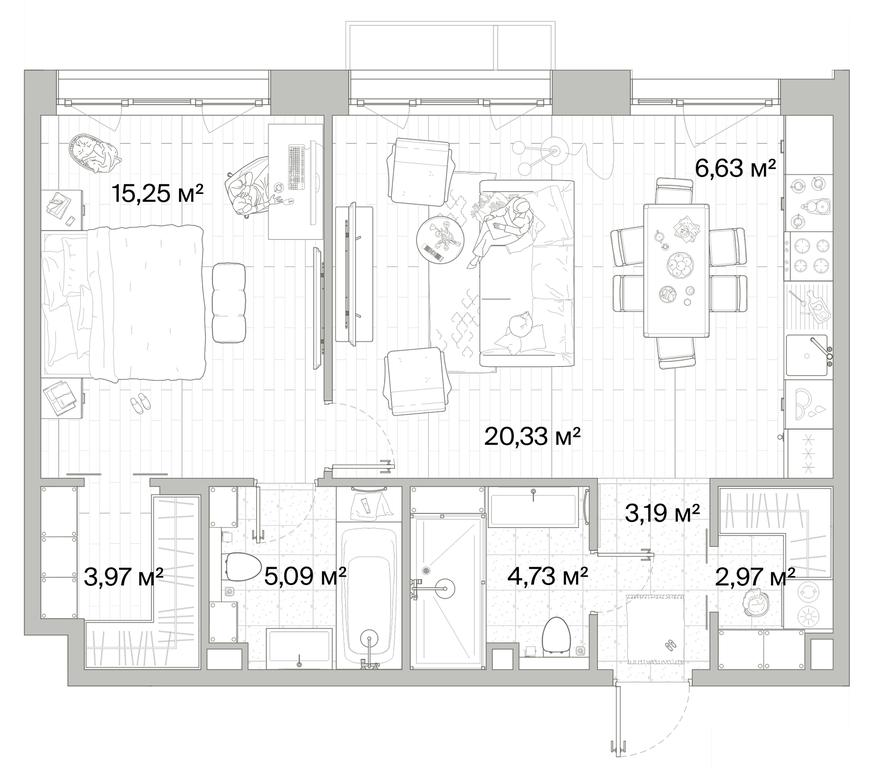 1-BD Apartment Sale, 62.16 sq. m. at Mys, derevnya Likino, Odintsovskiy Urban District, Moscow Region, Russia #1 1-BD Apartment Sale, 62.16 sq. m. at Mys, derevnya Likino, Odintsovskiy Urban District, Moscow Region, Russia #1