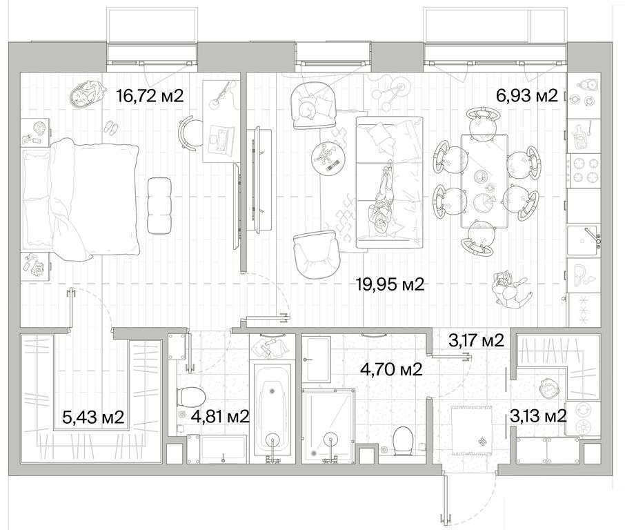 1-BD Apartment Sale, 64.84 sq. m. at Mys, derevnya Likino, Odintsovskiy Urban District, Moscow Region, Russia #1 1-BD Apartment Sale, 64.84 sq. m. at Mys, derevnya Likino, Odintsovskiy Urban District, Moscow Region, Russia #1