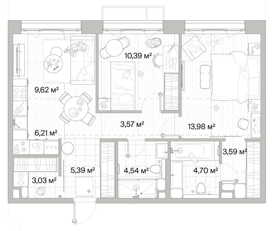 2-BD Apartment Sale, 65.02 sq. m. at Mys, derevnya Likino, Odintsovskiy Urban District, Moscow Region, Russia #1 2-BD Apartment Sale, 65.02 sq. m. at Mys, derevnya Likino, Odintsovskiy Urban District, Moscow Region, Russia #1