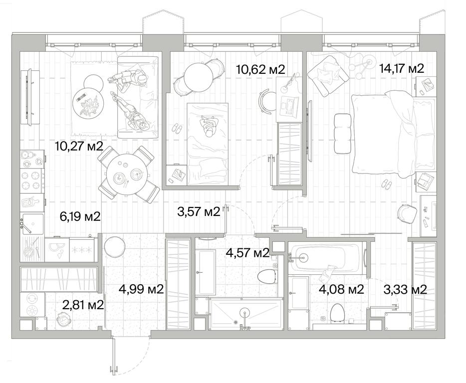 2-BD Apartment Sale, 64.6 sq. m. at Mys, derevnya Likino, Odintsovskiy Urban District, Moscow Region, Russia #1 2-BD Apartment Sale, 64.6 sq. m. at Mys, derevnya Likino, Odintsovskiy Urban District, Moscow Region, Russia #1