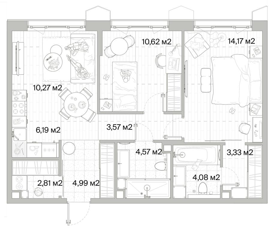 2-BD Apartment Sale, 64.6 sq. m. at Mys, derevnya Likino, Odintsovskiy Urban District, Moscow Region, Russia #1 2-BD Apartment Sale, 64.6 sq. m. at Mys, derevnya Likino, Odintsovskiy Urban District, Moscow Region, Russia #1