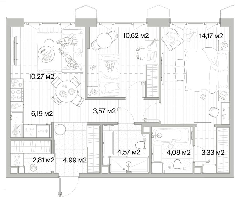 2-BD Apartment Sale, 64.6平方米 at Mys, derevnya Likino, Odintsovskiy Urban District, Moscow Region, Russia #1 2-BD Apartment Sale, 64.6平方米 at Mys, derevnya Likino, Odintsovskiy Urban District, Moscow Region, Russia #1