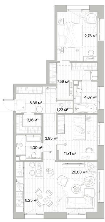 2-BD Apartment Sale, 82.26平方米 at Mys, derevnya Likino, Odintsovskiy Urban District, Moscow Region, Russia #1 2-BD Apartment Sale, 82.26平方米 at Mys, derevnya Likino, Odintsovskiy Urban District, Moscow Region, Russia #1