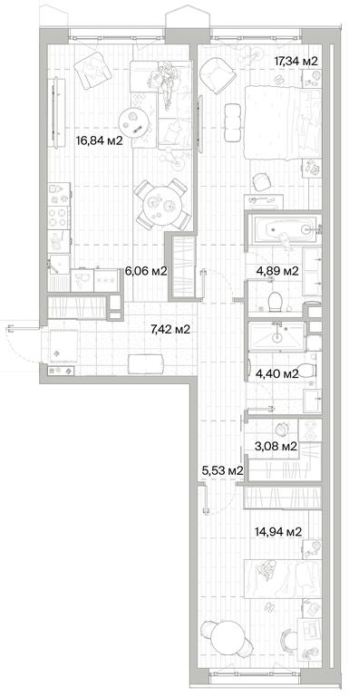 2-BD Apartment Sale, 80.5平方米 at Mys, derevnya Likino, Odintsovskiy Urban District, Moscow Region, Russia #1 2-BD Apartment Sale, 80.5平方米 at Mys, derevnya Likino, Odintsovskiy Urban District, Moscow Region, Russia #1