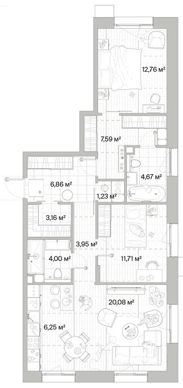 2-BD Apartment Sale, 82.26 sq. m. at Mys, derevnya Likino, Odintsovskiy Urban District, Moscow Region, Russia #1 2-BD Apartment Sale, 82.26 sq. m. at Mys, derevnya Likino, Odintsovskiy Urban District, Moscow Region, Russia #1