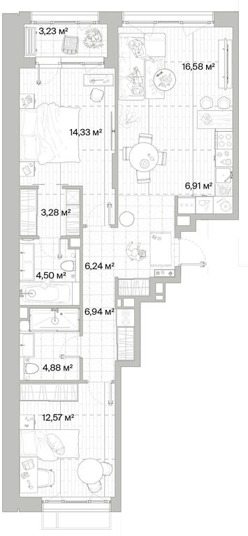 2-BD Apartment Sale, 77.84平方米 at Mys, derevnya Likino, Odintsovskiy Urban District, Moscow Region, Russia #1 2-BD Apartment Sale, 77.84平方米 at Mys, derevnya Likino, Odintsovskiy Urban District, Moscow Region, Russia #1