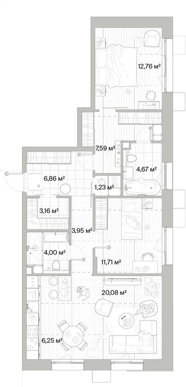 2-BD Apartment Sale, 82.26平方米 at Mys, derevnya Likino, Odintsovskiy Urban District, Moscow Region, Russia #1 2-BD Apartment Sale, 82.26平方米 at Mys, derevnya Likino, Odintsovskiy Urban District, Moscow Region, Russia #1