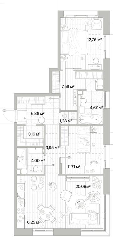2-BD Apartment Sale, 82.26平方米 at Mys, derevnya Likino, Odintsovskiy Urban District, Moscow Region, Russia #1 2-BD Apartment Sale, 82.26平方米 at Mys, derevnya Likino, Odintsovskiy Urban District, Moscow Region, Russia #1