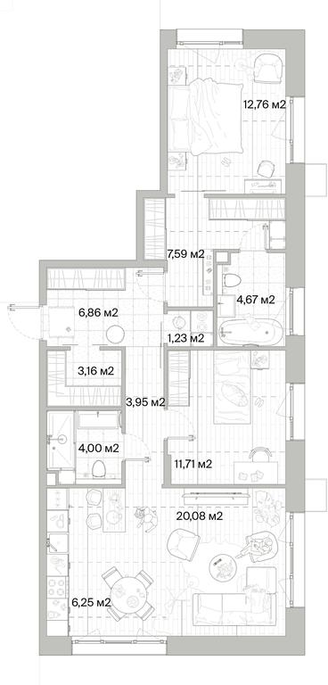 2-BD Apartment Sale, 82.26平方米 at Mys, derevnya Likino, Odintsovskiy Urban District, Moscow Region, Russia #1 2-BD Apartment Sale, 82.26平方米 at Mys, derevnya Likino, Odintsovskiy Urban District, Moscow Region, Russia #1