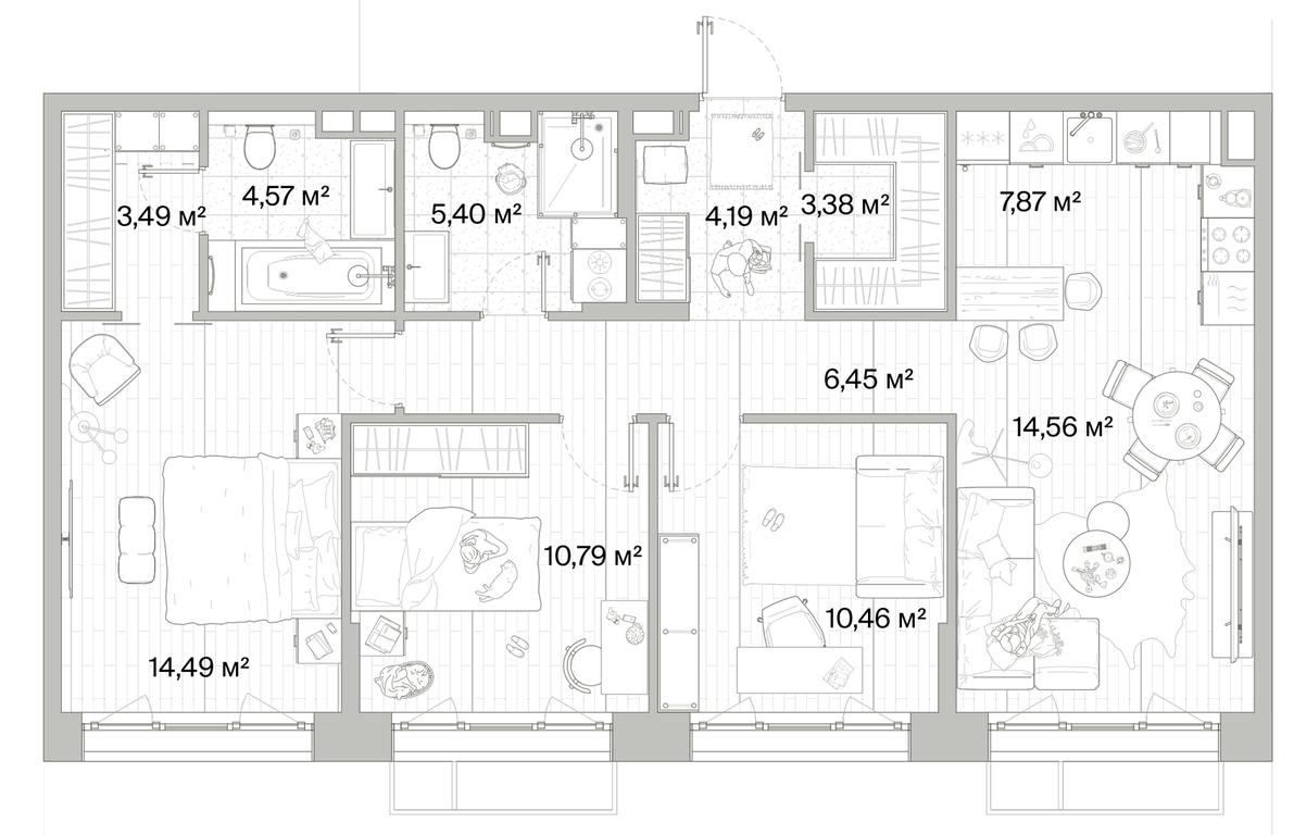 3-BD Apartment Sale, 85.65平方米 at Mys, derevnya Likino, Odintsovskiy Urban District, Moscow Region, Russia #1 3-BD Apartment Sale, 85.65平方米 at Mys, derevnya Likino, Odintsovskiy Urban District, Moscow Region, Russia #1