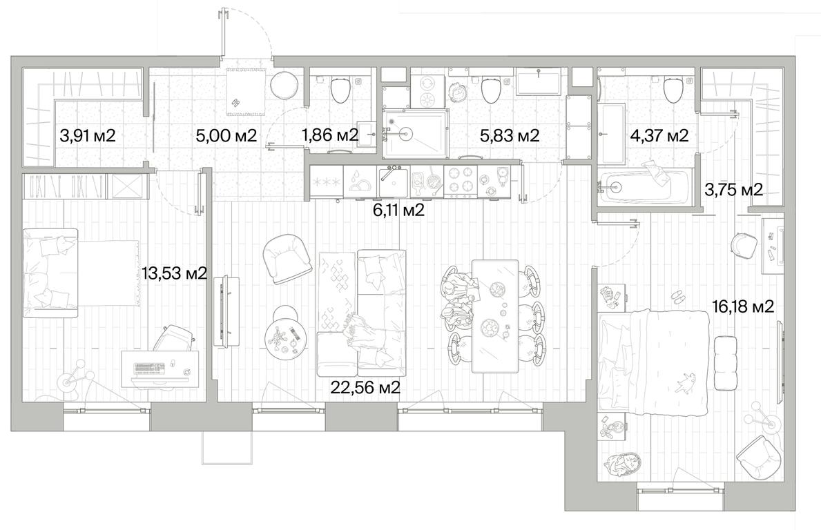 2-BD Apartment Sale, 83.1平方米 at Mys, derevnya Likino, Odintsovskiy Urban District, Moscow Region, Russia #1 2-BD Apartment Sale, 83.1平方米 at Mys, derevnya Likino, Odintsovskiy Urban District, Moscow Region, Russia #1