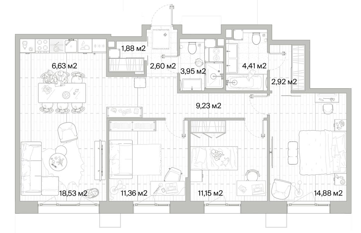 3-BD Apartment Sale, 87.54平方米 at Mys, derevnya Likino, Odintsovskiy Urban District, Moscow Region, Russia #1 3-BD Apartment Sale, 87.54平方米 at Mys, derevnya Likino, Odintsovskiy Urban District, Moscow Region, Russia #1