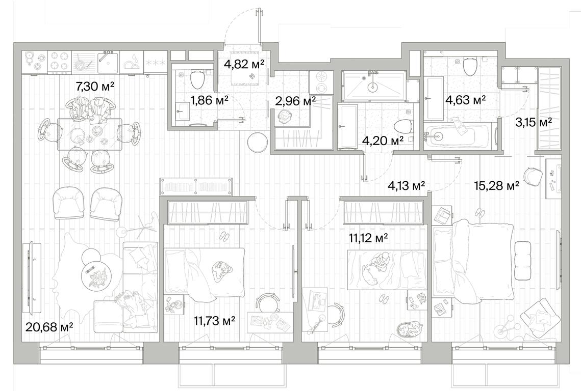 3-BD Apartment Sale, 91.86平方米 at Mys, derevnya Likino, Odintsovskiy Urban District, Moscow Region, Russia #1 3-BD Apartment Sale, 91.86平方米 at Mys, derevnya Likino, Odintsovskiy Urban District, Moscow Region, Russia #1