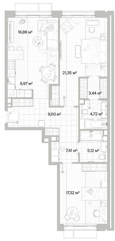 2-BD Apartment Sale, 92.19平方米 at Mys, derevnya Likino, Odintsovskiy Urban District, Moscow Region, Russia #1 2-BD Apartment Sale, 92.19平方米 at Mys, derevnya Likino, Odintsovskiy Urban District, Moscow Region, Russia #1