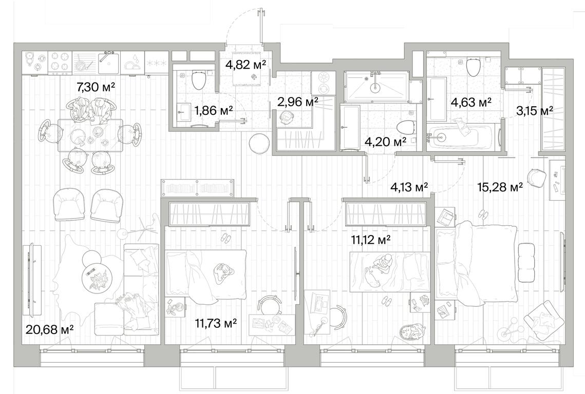3-BD Apartment Sale, 91.86平方米 at Mys, derevnya Likino, Odintsovskiy Urban District, Moscow Region, Russia #1 3-BD Apartment Sale, 91.86平方米 at Mys, derevnya Likino, Odintsovskiy Urban District, Moscow Region, Russia #1