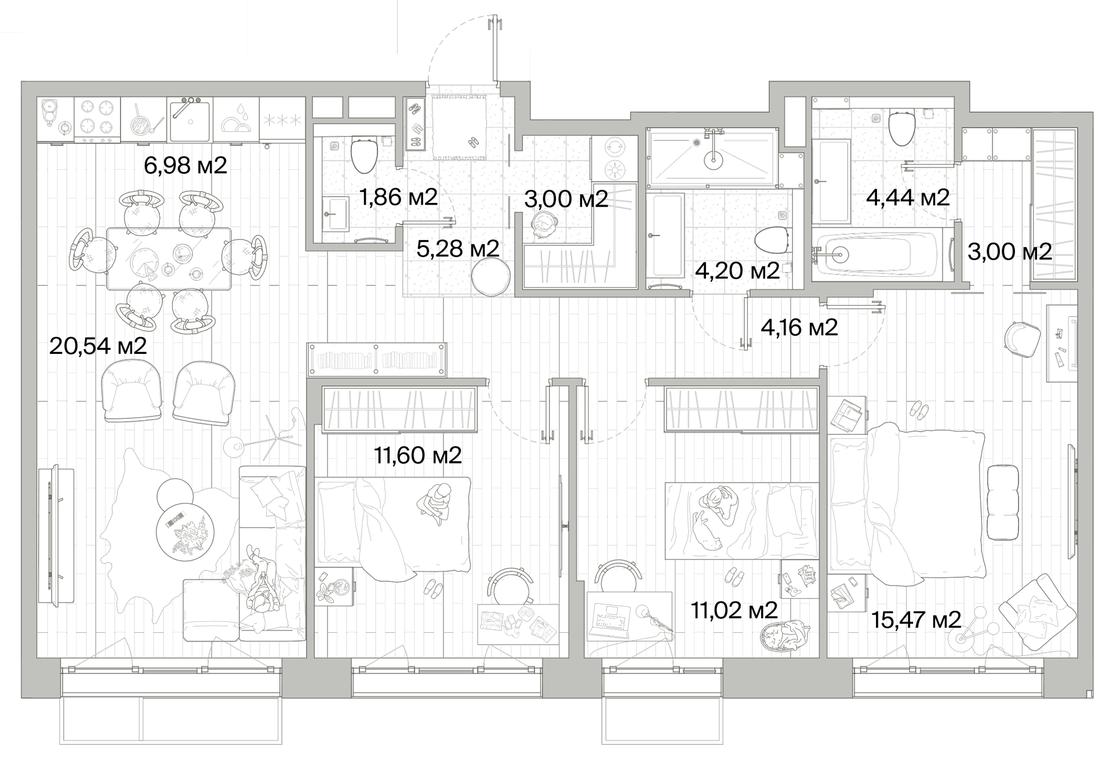 3-BD Apartment Sale, 91.55平方米 at Mys, derevnya Likino, Odintsovskiy Urban District, Moscow Region, Russia #1 3-BD Apartment Sale, 91.55平方米 at Mys, derevnya Likino, Odintsovskiy Urban District, Moscow Region, Russia #1