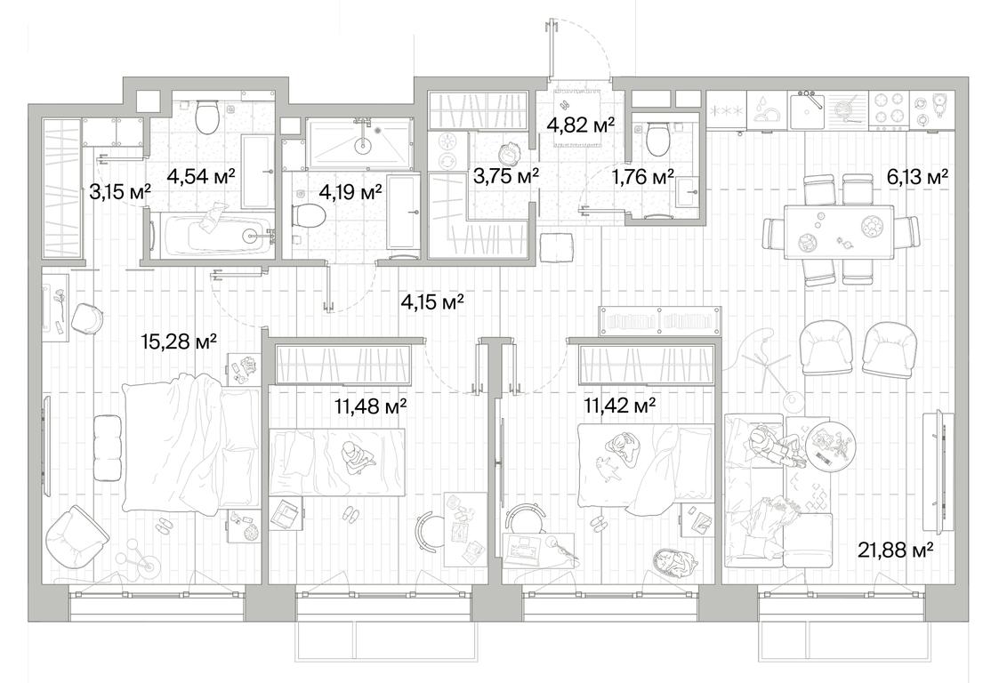 3-BD Apartment Sale, 92.55平方米 at Mys, derevnya Likino, Odintsovskiy Urban District, Moscow Region, Russia #1 3-BD Apartment Sale, 92.55平方米 at Mys, derevnya Likino, Odintsovskiy Urban District, Moscow Region, Russia #1