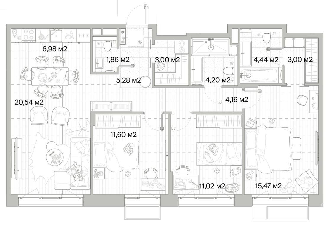 3-BD Apartment Sale, 91.55平方米 at Mys, derevnya Likino, Odintsovskiy Urban District, Moscow Region, Russia #1 3-BD Apartment Sale, 91.55平方米 at Mys, derevnya Likino, Odintsovskiy Urban District, Moscow Region, Russia #1