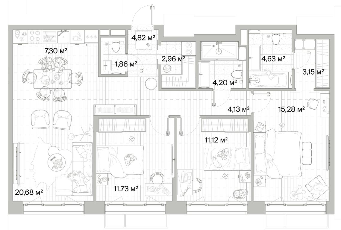 3-BD Apartment Sale, 91.86平方米 at Mys, derevnya Likino, Odintsovskiy Urban District, Moscow Region, Russia #1 3-BD Apartment Sale, 91.86平方米 at Mys, derevnya Likino, Odintsovskiy Urban District, Moscow Region, Russia #1