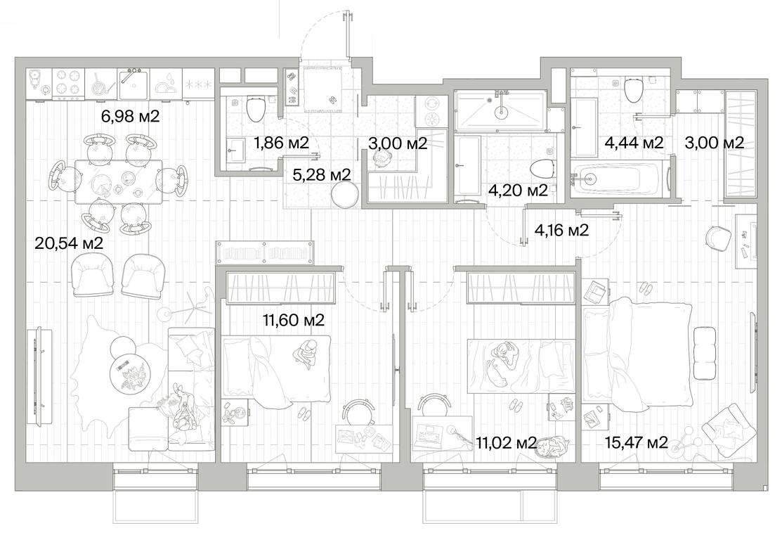 3-BD Apartment Sale, 91.55 sq. m. at Mys, derevnya Likino, Odintsovskiy Urban District, Moscow Region, Russia #1 3-BD Apartment Sale, 91.55 sq. m. at Mys, derevnya Likino, Odintsovskiy Urban District, Moscow Region, Russia #1