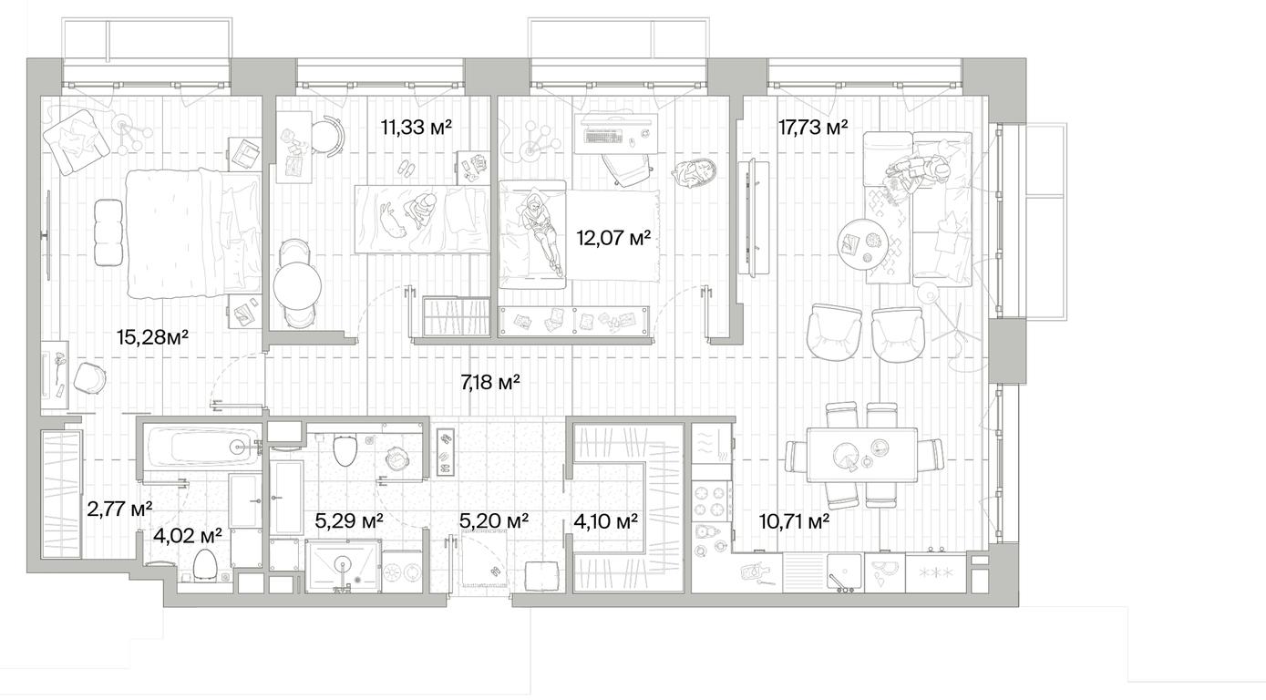3-BD Apartment Sale, 95.68平方米 at Mys, derevnya Likino, Odintsovskiy Urban District, Moscow Region, Russia #1 3-BD Apartment Sale, 95.68平方米 at Mys, derevnya Likino, Odintsovskiy Urban District, Moscow Region, Russia #1