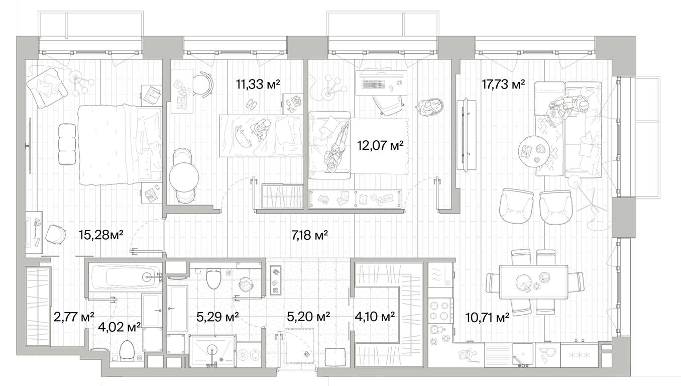 3-BD Apartment Sale, 95.68平方米 at Mys, derevnya Likino, Odintsovskiy Urban District, Moscow Region, Russia #1 3-BD Apartment Sale, 95.68平方米 at Mys, derevnya Likino, Odintsovskiy Urban District, Moscow Region, Russia #1