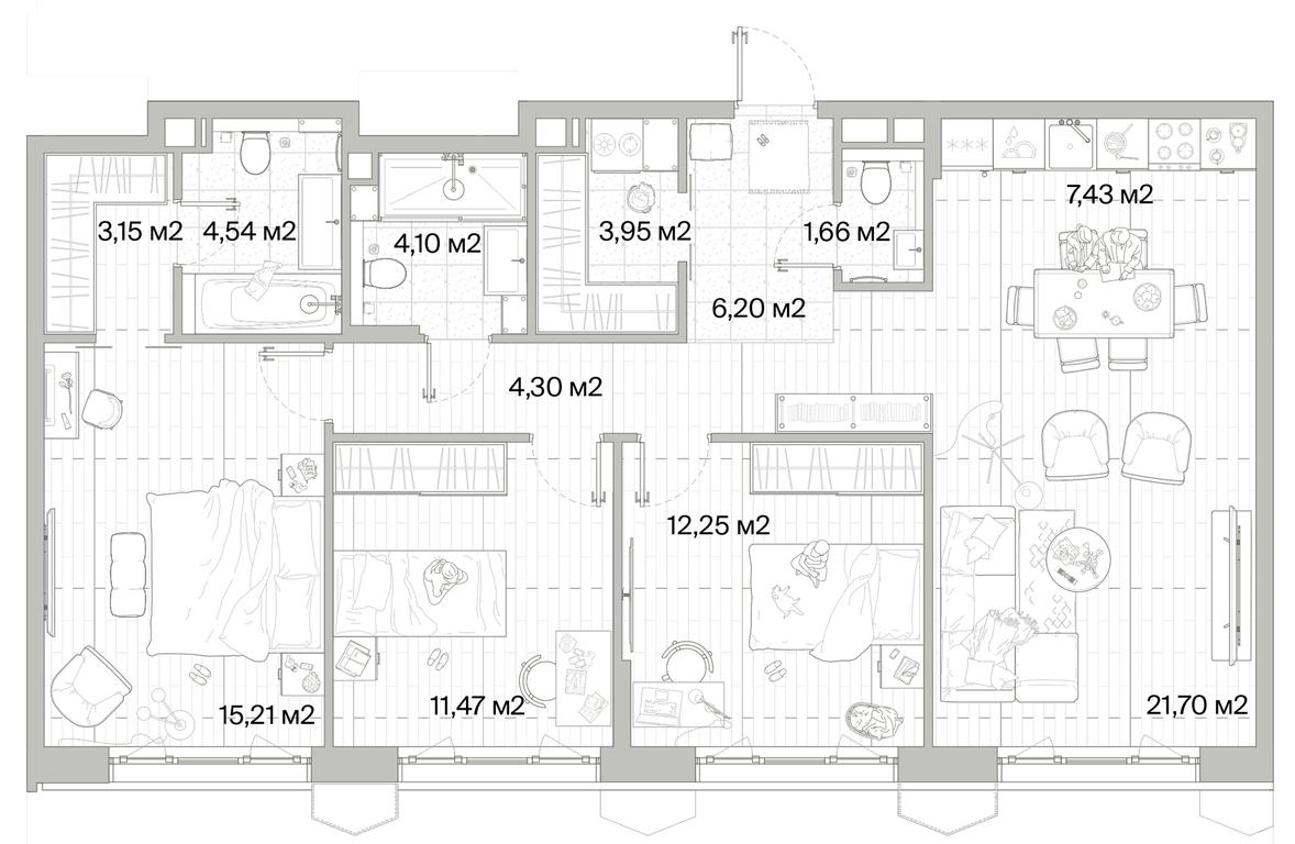 3-BD Apartment Sale, 95.96平方米 at Mys, derevnya Likino, Odintsovskiy Urban District, Moscow Region, Russia #1 3-BD Apartment Sale, 95.96平方米 at Mys, derevnya Likino, Odintsovskiy Urban District, Moscow Region, Russia #1