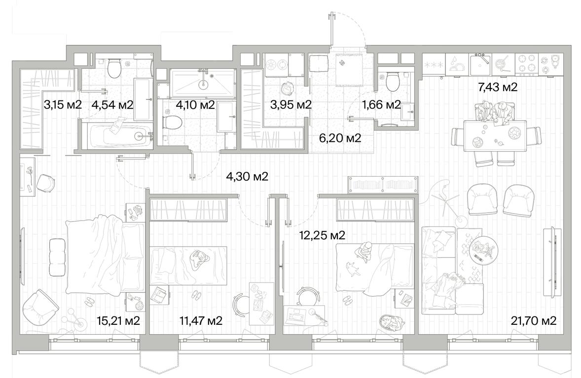3-BD Apartment Sale, 95.96平方米 at Mys, derevnya Likino, Odintsovskiy Urban District, Moscow Region, Russia #1 3-BD Apartment Sale, 95.96平方米 at Mys, derevnya Likino, Odintsovskiy Urban District, Moscow Region, Russia #1