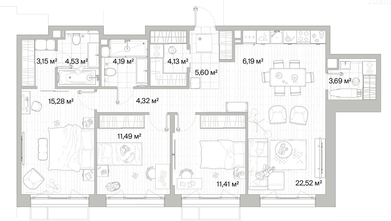 3-BD Apartment Sale, 96.5平方米 at Mys, derevnya Likino, Odintsovskiy Urban District, Moscow Region, Russia #1 3-BD Apartment Sale, 96.5平方米 at Mys, derevnya Likino, Odintsovskiy Urban District, Moscow Region, Russia #1
