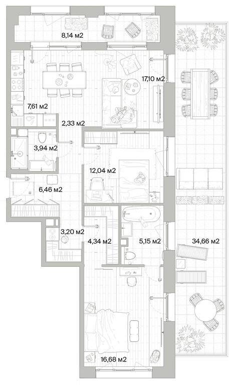 2-BD Apartment Sale, 93.32平方米 at Mys, derevnya Likino, Odintsovskiy Urban District, Moscow Region, Russia #1 2-BD Apartment Sale, 93.32平方米 at Mys, derevnya Likino, Odintsovskiy Urban District, Moscow Region, Russia #1