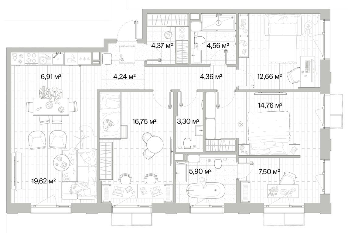 3-BD Apartment Sale, 104.93平方米 at Mys, derevnya Likino, Odintsovskiy Urban District, Moscow Region, Russia #1 3-BD Apartment Sale, 104.93平方米 at Mys, derevnya Likino, Odintsovskiy Urban District, Moscow Region, Russia #1